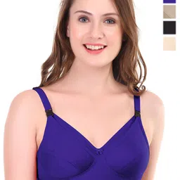 Liigne Women Pack of 4 Solid Full Coverage Non Padded Non-Wired Maternity Bra-image-91
