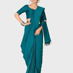 Crochetin Women Solid Saree-image-72