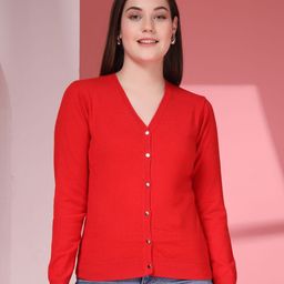 R.Code by The Roadster Life Co. Women V-Neck Long Sleeve Woolen Cardigan-picture-16