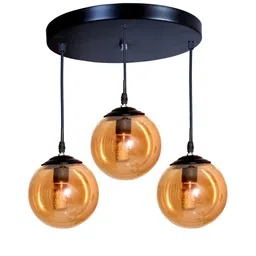 KINIS Brown Glass Quirky Ceiling Lamp-43