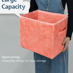 Kuber Industries Orange & White Zig Zag Printed Multi-Utility Organisers image 4
