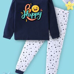 BLUSHES Kids Printed Pure Cotton T-Shirt & Trousers Night suit-image-98
