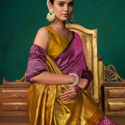 KALINI Woven Design Zari Banarasi Saree-image-65