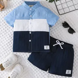 INCLUD Boys Colourblocked Shirt with Shorts-image-42