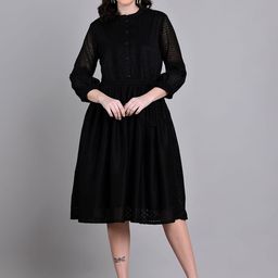Tulsattva Fit & Flare Midi Dress-image-46