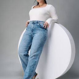 Miss Chase A+ Women Wide Leg High-Rise Light Fade Stretchable Jeans-picture-40