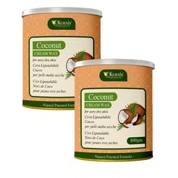 KURAIY Set Of 2 Coconut Cream Wax For Smooth Hair Removal - 800 g Each-2