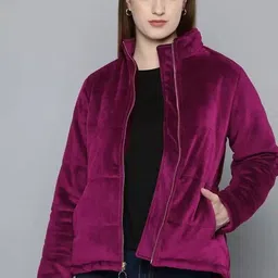BAESD Women Storm-Fit Mock Collar Solid Casual Lightweight Padded Jacket-41