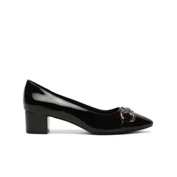 Flat n Heels Block Pumps with Buckles image 4