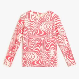 Koton Girls Printed Raw Edge T-shirt-picture-35