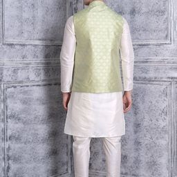Ethluxis Men Regular Dupion Silk Kurta with Churidar image 3