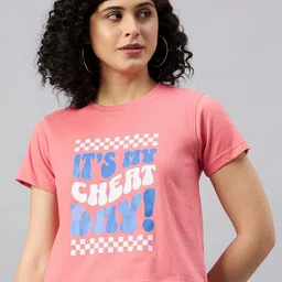 REPRISE Women Printed Raw Edge T-shirt-picture-47