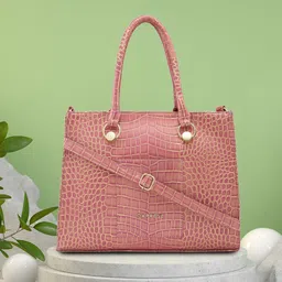 Caprese Animal Textured Structured Handheld Bag with Quilted image 1