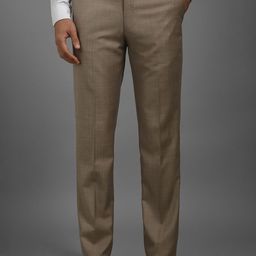 Louis Philippe Men Textured Slim Fit Mid-Rise Formal Trousers-image-55