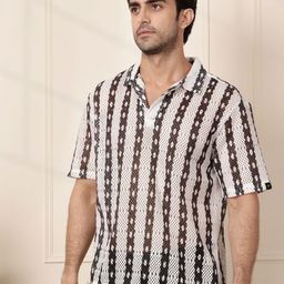 WROGN Men Comfort Opaque Printed Casual Shirt-image-17
