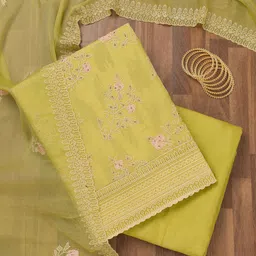 Koskii Floral Embroidered Unstitched Dress Material-image-81