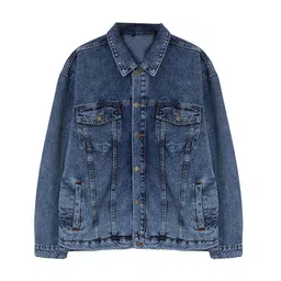 Trendyol Men Denim Jacket with Embroidered image 2