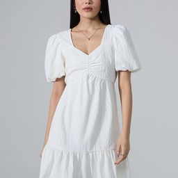 20Dresses Puff Sleeve Empire Mini Dress-image-0