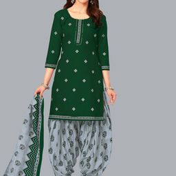 shree jeenmata collection Floral Printed Pure Cotton Unstitched Dress Material-image-93
