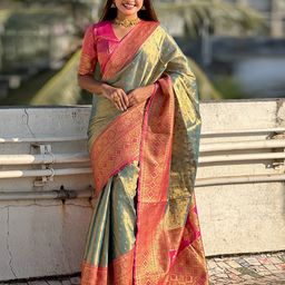 Panzora Woven Design Zari Tissue Designer Banarasi Saree-picture-1