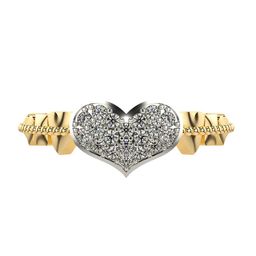 VALANOVA Sterling Silver Yellow Gold Plated 0.21Ct Lab Grown Diamond Ring-image-92