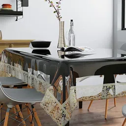 Homerz Transparent Waterproof Plastic 4-Seater Table Cover-20