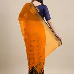 DIVASTRI Abstract Printed ZariBrasso Saree image 4