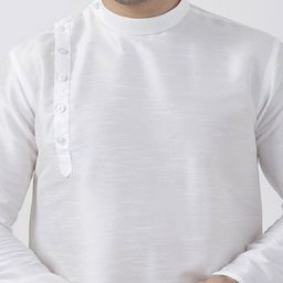 DEVOILER Men Regular Dupion Silk Kurta with Pyjamas image 3