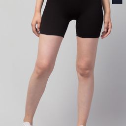 CKARFE Women Pack Of 2 Skinny Fit Cycling Sports Shorts-image-54