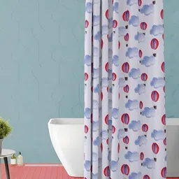 ArtzFolio Blue & Red Printed Waterproof Shower Curtains-image-51