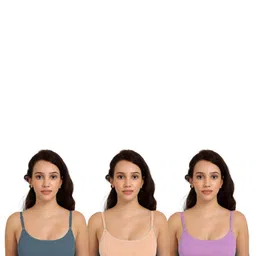 Women Cotton Dark Green,Brown,Purple Non Padded Non-Wired Lingerie Bra Sport wear Gym Crop Tank Top-picture-21