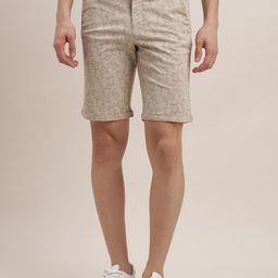 Turtle Men Self Design Printed Slim Fit Mid-Rise Shorts-22