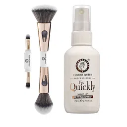 Colors Queen Set Of 2 Makeup Brush & Makeup Setting Spray- 70 ml-picture-9
