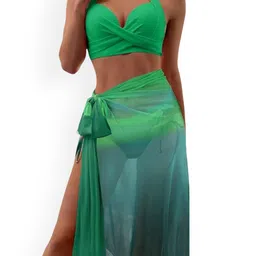 Plus Curvves Tie and Dye Swimwear Cover Up Set-image-97