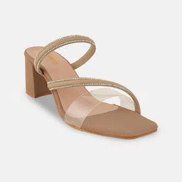 Rubeezz Women Western Embellished Block Heels Sandals-picture-30