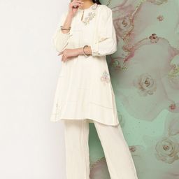 Nayam By Lakshita Embroidered Tunic With Palazzos-picture-21