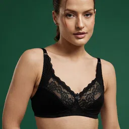 Here&Now X DREAMS Lingerie Floral Bra Full Coverage-picture-43