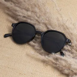 Ted Smith Unisex Round Sunglasses with Polarised and UV Protected Lens SUN-LIVET_SBLK-19
