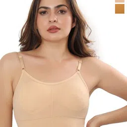 Moda Rapido Women Pack of 2 Solid Full Coverage Non-Wired Lightly Padded Everyday Bra-picture-34