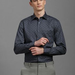 Louis Philippe Men Classic Spread Collar Abstract Printed Cotton Formal Shirt-picture-34