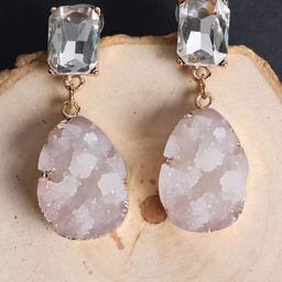 Jewelz Gold-Plated Stones Studded Drop Earrings-47