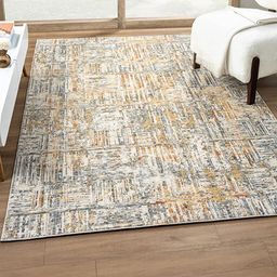 Kaleen India Grey Polyester Abstract Anti-Skid Carpets-image-63