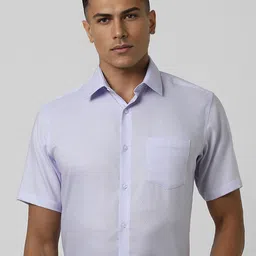 Van Heusen Men Spread Collar Solid Cotton Slim Fit Formal Shirt-image-72