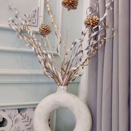 Myntra Elegant Homes Silver-Toned 1 Pieces Solanum Pine Artificial Flower-image-55