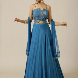 Shreeka Embellished Sequinned Ready to Wear Lehenga & Blouse With Dupatta-picture-17