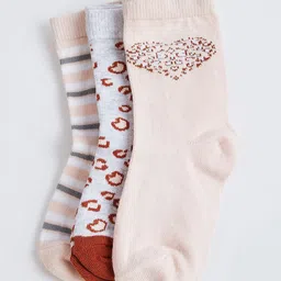 max Girls Set of 3 Ankle-Length Socks-picture-48