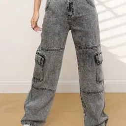 BLACK SCISSOR Women Boyfriend Denim Six Pocket Fit High-Rise Light Fade Jeans-image-46