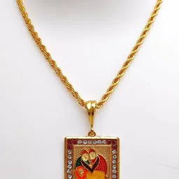 Jemeefly Gold-Plated Square Pendants with Chains-12