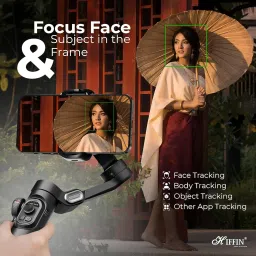 Hiffin Smart X Gimbal Stabilizer 3-Axis Smartphone Foldable Gimbal with Focus Wheel 3 Axis Gimbal for Mobile image 3