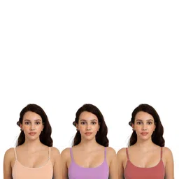 Women Cotton Brown,Purple,Orange Non Padded Non-Wired Lingerie Bra Sport wear Gym Crop Tank Top-picture-27